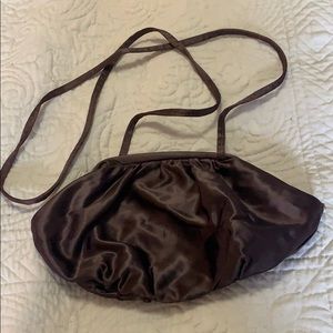 Vintage Circa 1970s evening purse chocolate brown